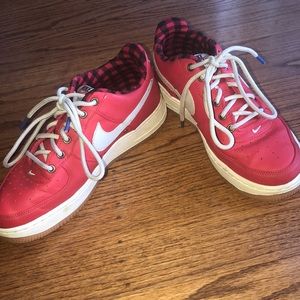 Red Nike Air Force Ones